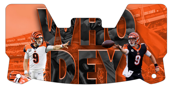 Bengals Joe Burrow Players Helmet Visor Full Size