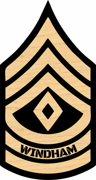 Military Rank and Name Plaque