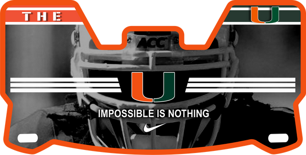 Miami Hurricanes Helmet Visors Full Size