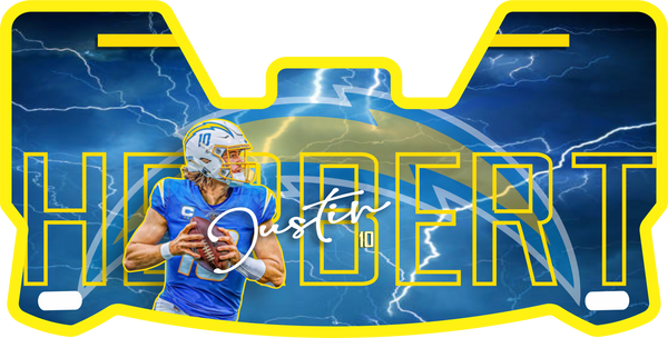 Justin Hebert Chargers Helmet Visors Full Size