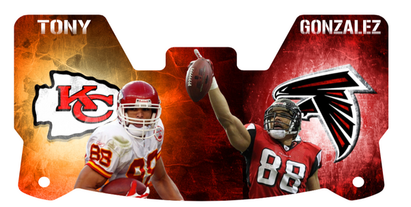 Tony Gonzalez Falcons Helmet Visors Full Size