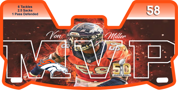 Broncos Players Helmet Visors Full Size