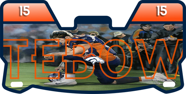 Broncos Players Helmet Visors Full Size