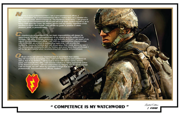 NCO Creed - 25th Infantry Division