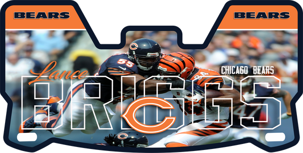 Chicago Bears Former Players Helmet Visor Full Size