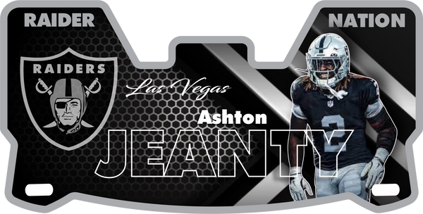 Raiders Ashton Jeanty Helmet Visors Full Size