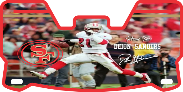 Deion Sanders 49ers Helmet Visors Full Size