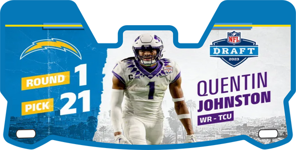 Quinton Johnston Chargers Helmet Visors Full Size