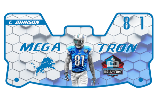 Lions Calvin Johnson MEGATRON Helmet Visors Full Size