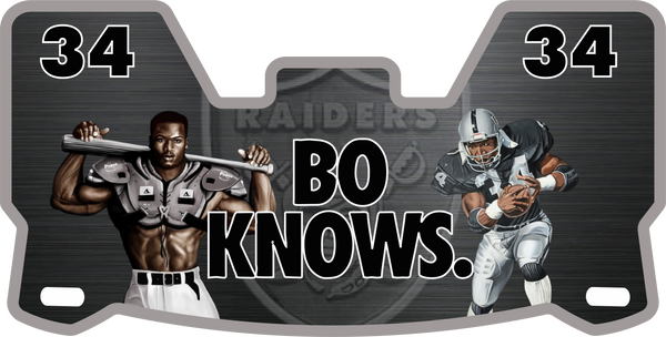 Raiders Bo Jackson Helmet Visors Full Size