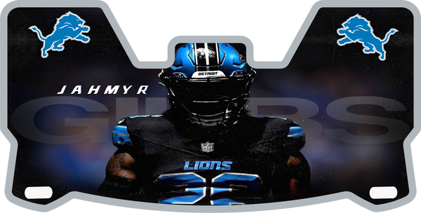 Jamar Gibbs Lions Helmet Visors Full Size