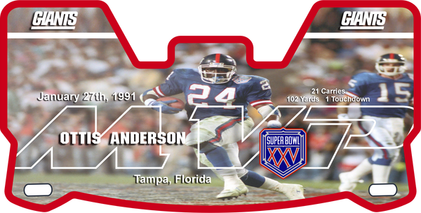 Ottis Anderson New York Giants Full Size Helmet Visors