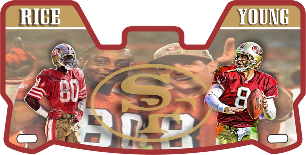 Deion Sanders 49ers Helmet Visors Full Size