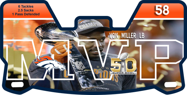 Broncos Players Helmet Visors Full Size