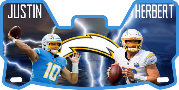 Justin Hebert Chargers Helmet Visors Full Size