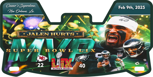 Jalen Hurts Eagles Current Players Helmet Visors Full Size