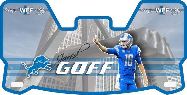 Detroit Lions Jared Goff Helmet Visors Full Size