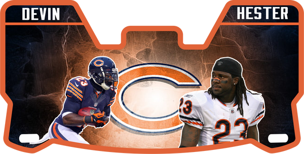 Devin Hester Chicago Bears Helmet Visor Full Size