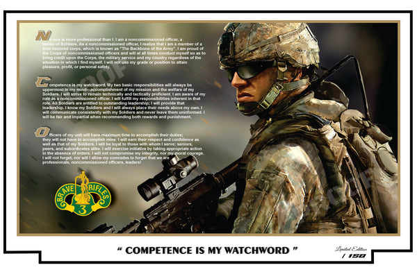 NCO Creed - 3rd Cavalry Regiment