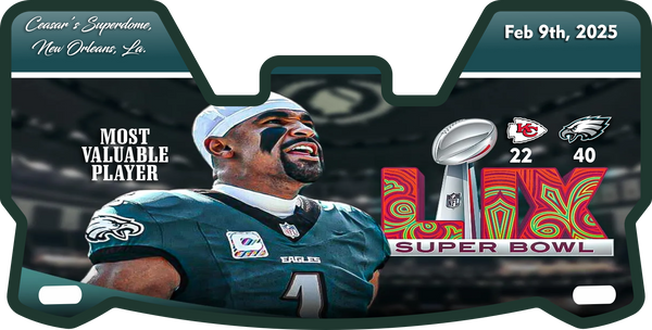 Jalen Hurts Eagles Current Players Helmet Visors Full Size