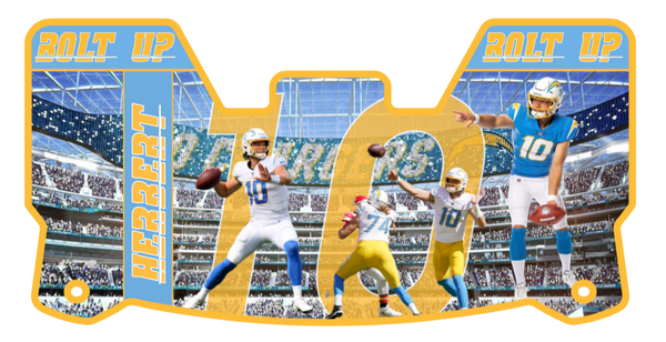 Justin Hebert Chargers Helmet Visors Full Size