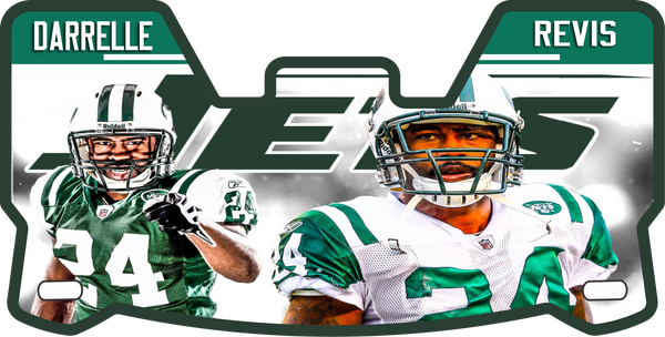 Darrelle Revis Jets Helmet Visors Full Size