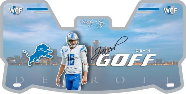 Detroit Lions Jared Goff Helmet Visors Full Size