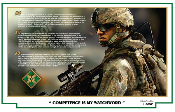 NCO Creed - 4th Infantry Division