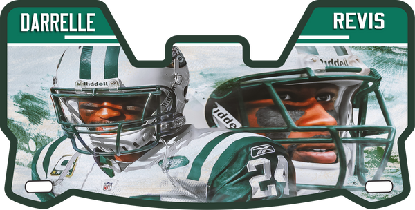 Darrelle Revis Jets Helmet Visors Full Size