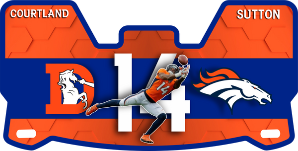 Broncos Courtland Sutton Joe Flacco Helmet Visors Full Size