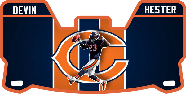 Devin Hester Chicago Bears Helmet Visor Full Size