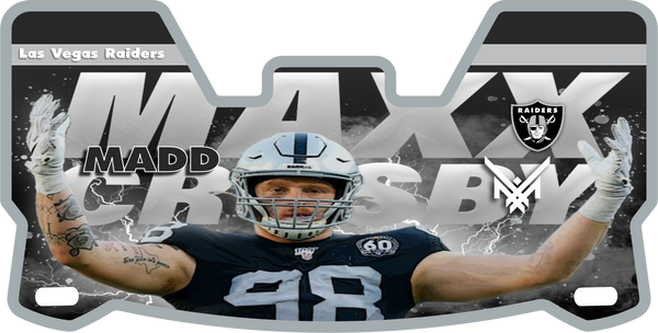Raiders Maxx Crosby Helmet Visors Full Size