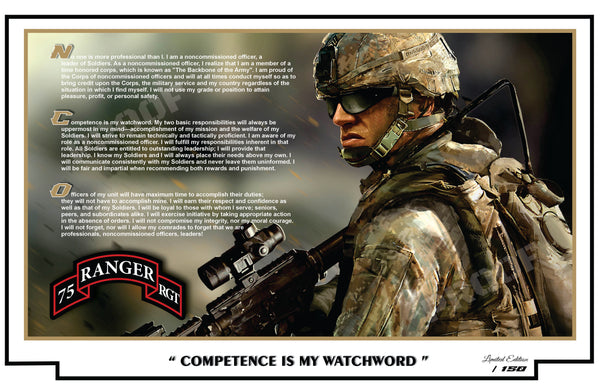 NCO Creed - 75th Ranger Regiment