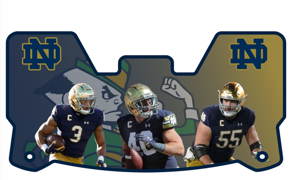 Notre Dame Irish Helmet Visors Full Size