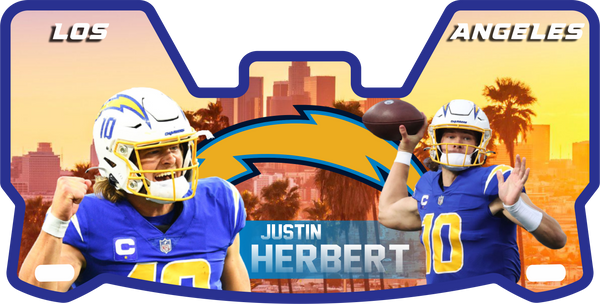 Justin Hebert Chargers Helmet Visors Full Size
