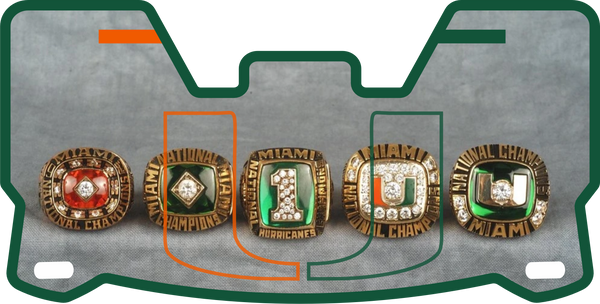 Miami Hurricanes Helmet Visors Full Size