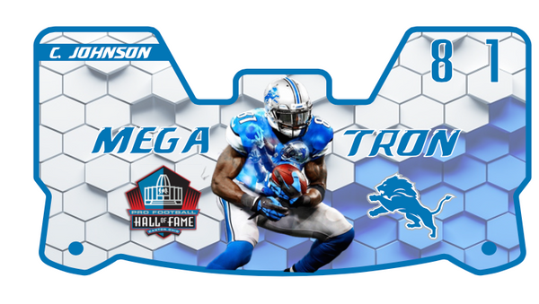 Lions Calvin Johnson MEGATRON Helmet Visors Full Size