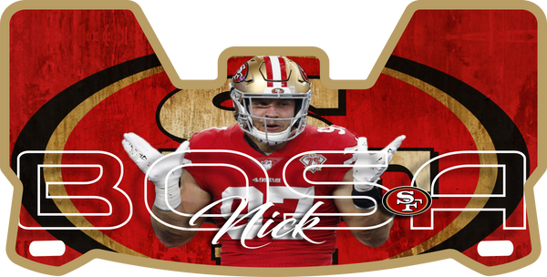 Nick Bosa 49ers Helmet Visor Full Size