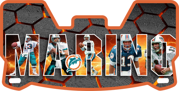 Miami Dolphins Dan Marino Helmet Visors Full Size
