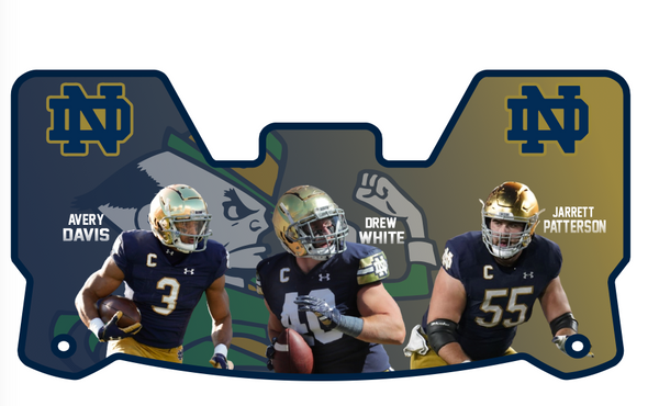 Notre Dame Irish Helmet Visors Full Size