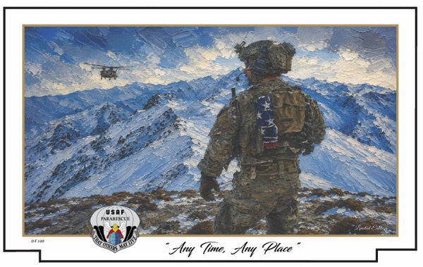 Any Time, Any Place - Military Tribute Print - Air Force Pararescue