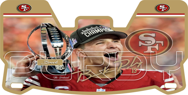 49ers Team Design Helmet Visor Full Size