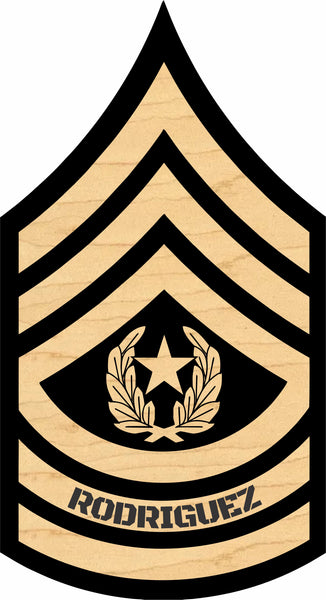 Military Rank and Name Plaque