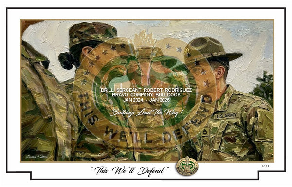 Drill Sergeant - This We'll Defend - Customizable Military Tribute Print