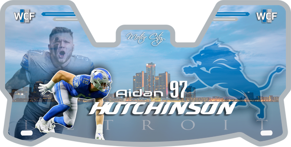 Aidan Hutchinson Lions Helmet Visors Full Size
