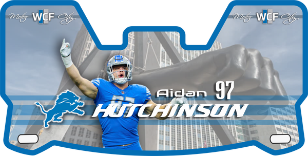 Aidan Hutchinson Lions Helmet Visors Full Size