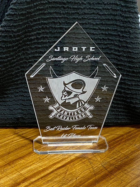 Acrylic Desktop Trophy  -  Customizable Trophy