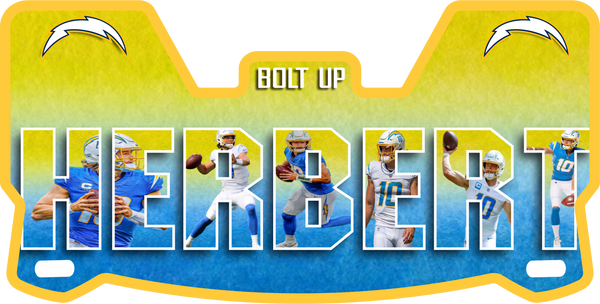 Justin Herbert Chargers Helmet Visors Full Size