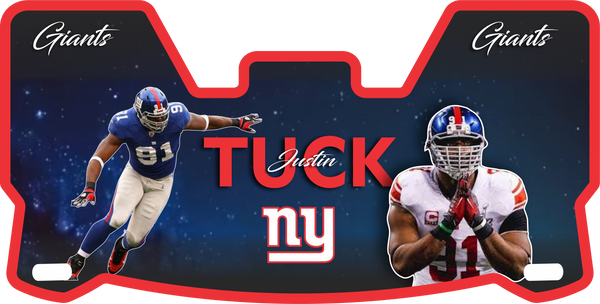 New York Giants Justin Tuck Full Size Helmet Visors