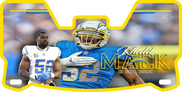 Khalil Mack Chargers Helmet Visors Full Size
